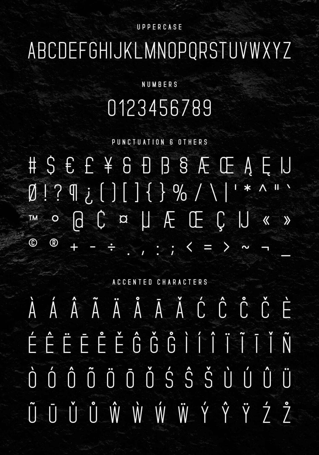 Standaris Font sample