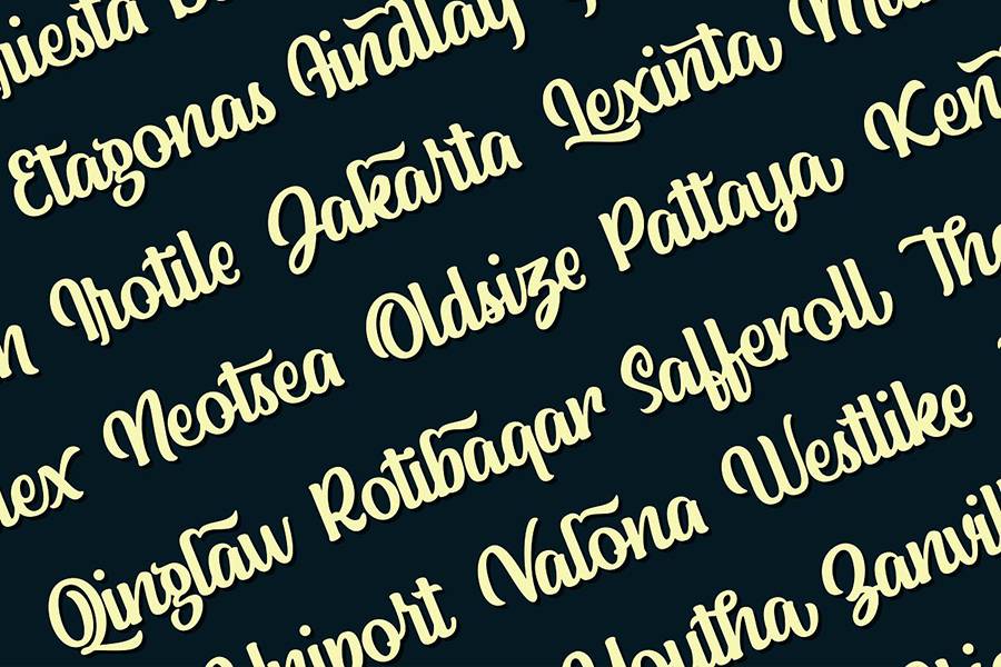 Standley Upright Script Font sample