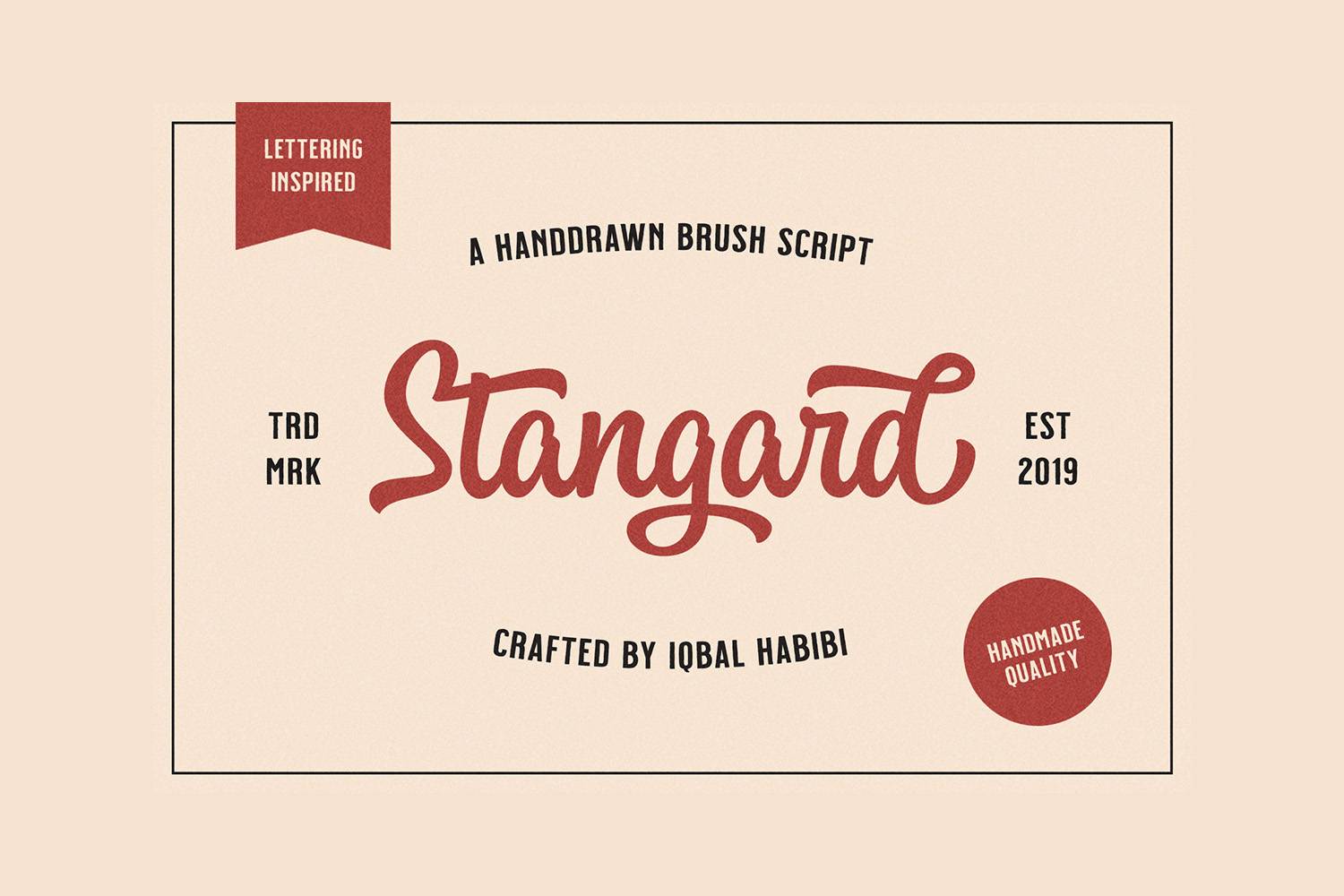 Stangard Font sample