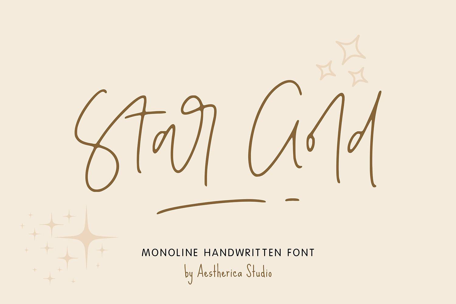 Star Gold Font sample