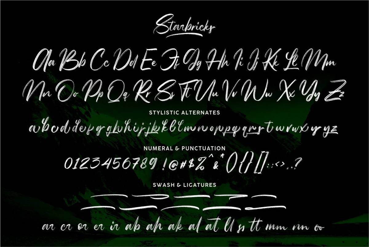 Starbricks Font sample