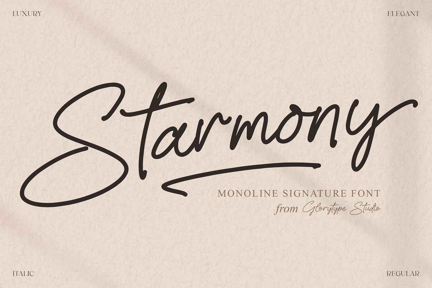 Starmony Font sample