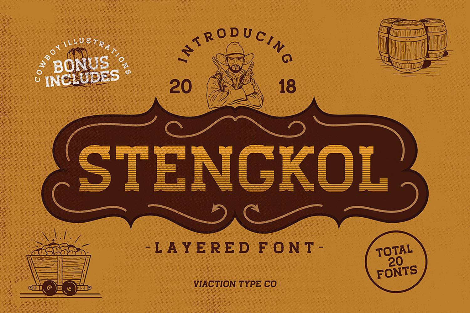 Stengkol Font sample