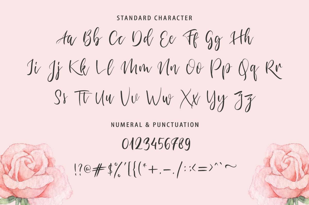 Stephanie Script Font sample