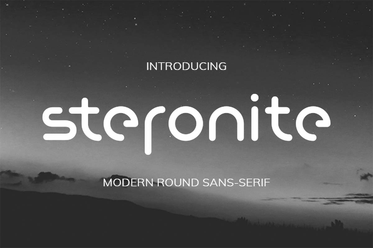 Steronite Font sample