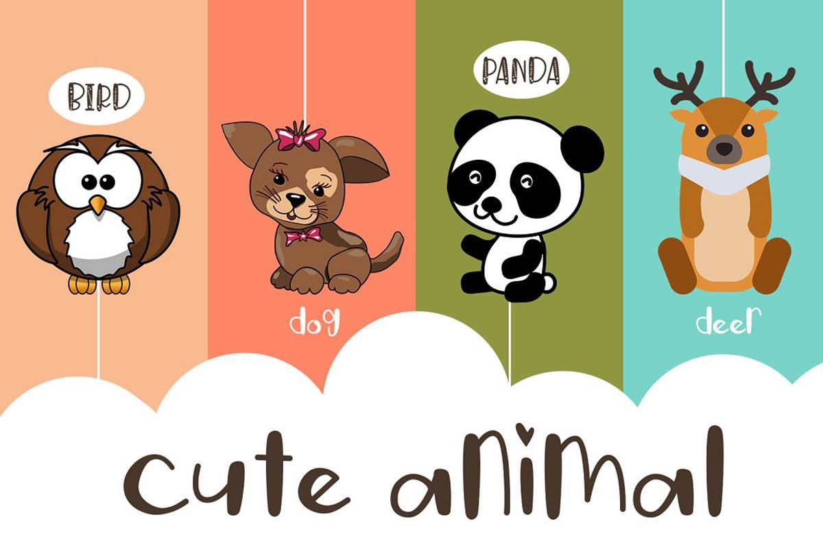 Stitching of Children Font sample