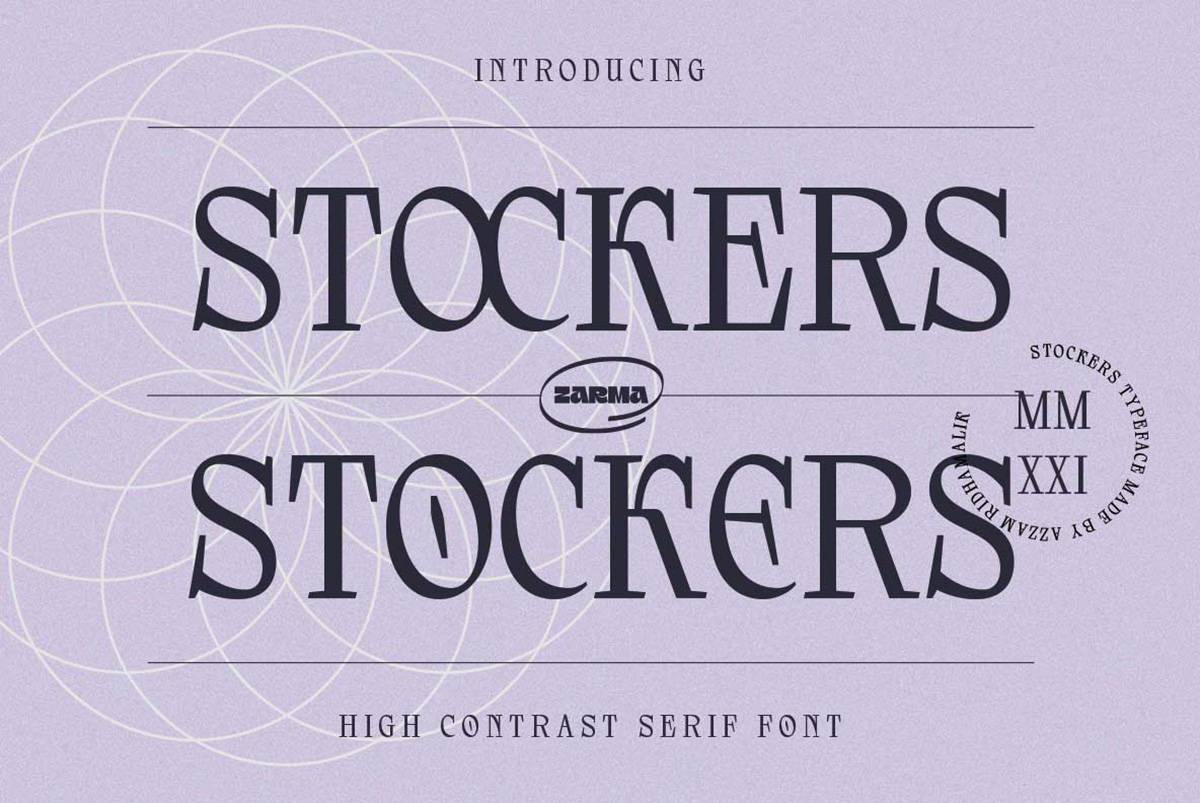 Stockers Font sample