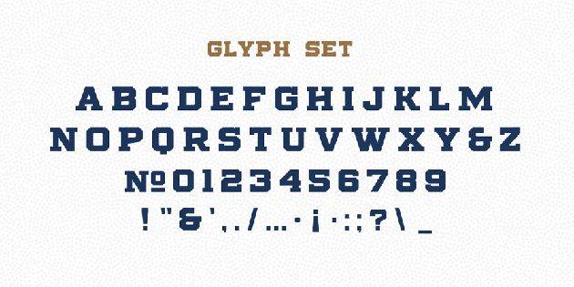 Stoneburg Block Font sample