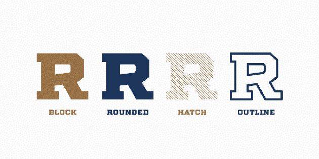 Stoneburg Block Font sample