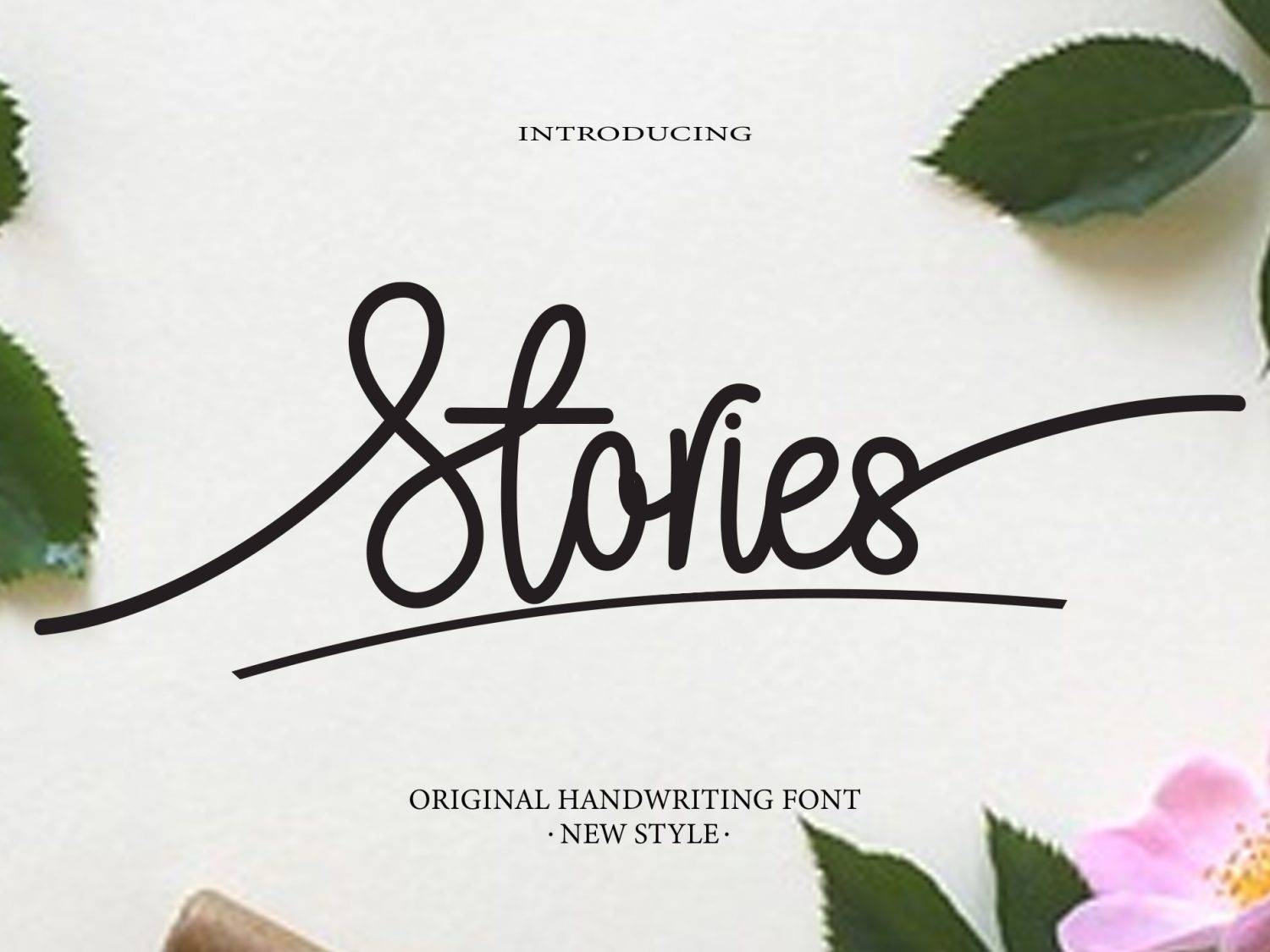 Stories Font sample