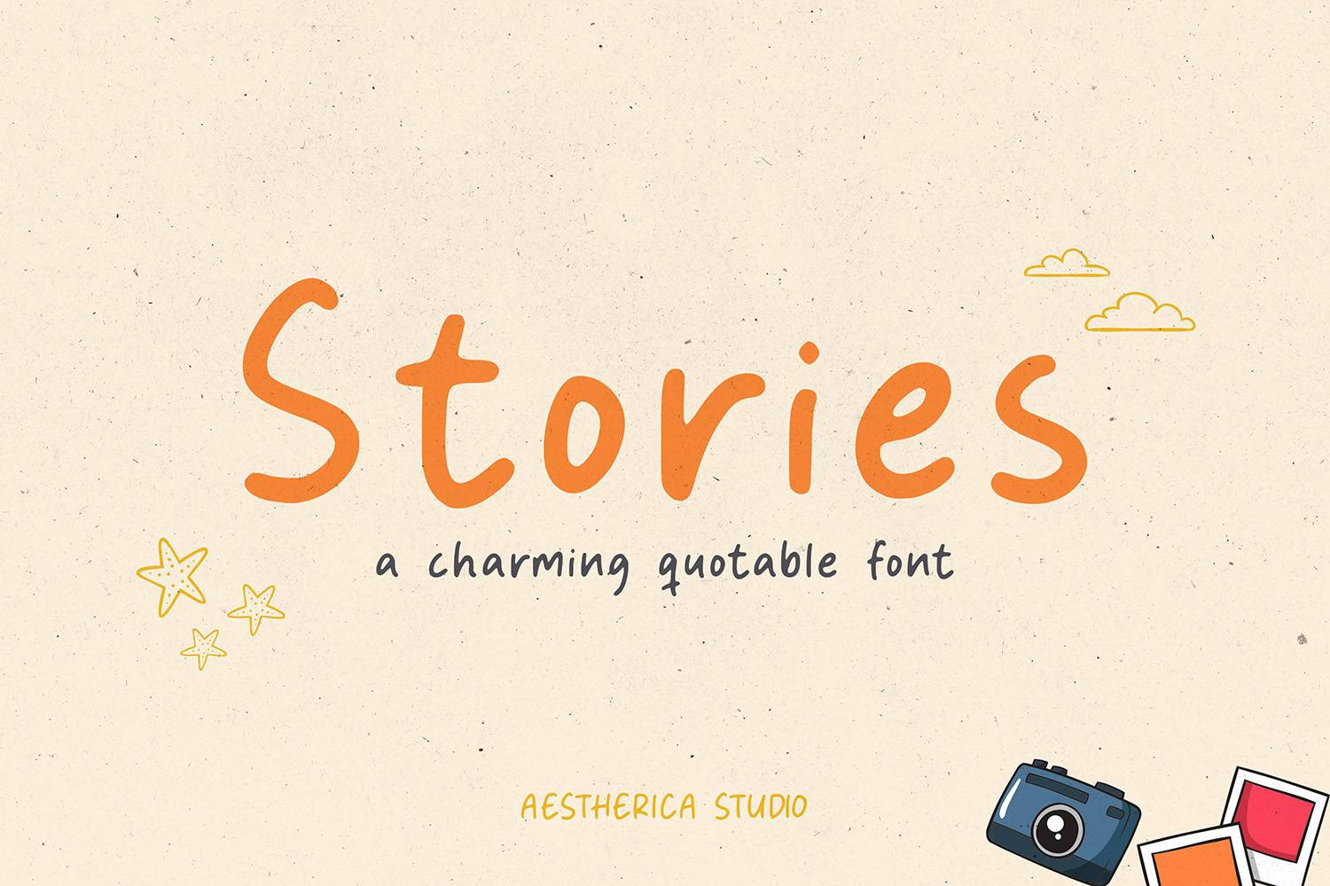 Stories Font sample