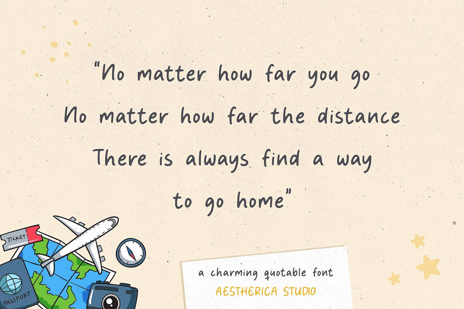 Stories Font sample