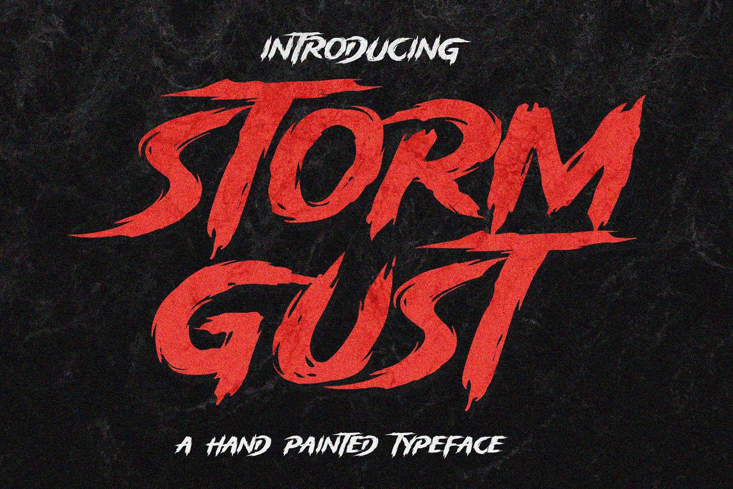 Storm Gust Font sample