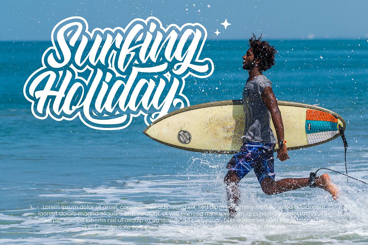 Straight Ahead Font sample