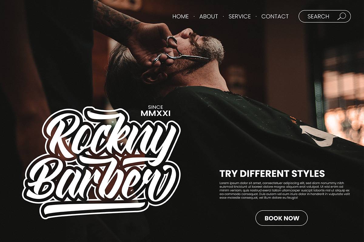Straight Ahead Font sample
