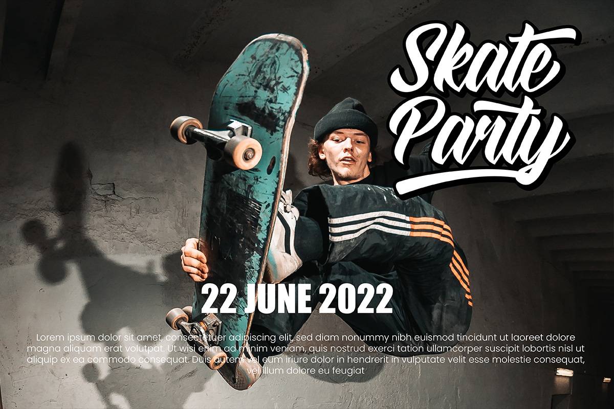 Straight Ahead Font sample