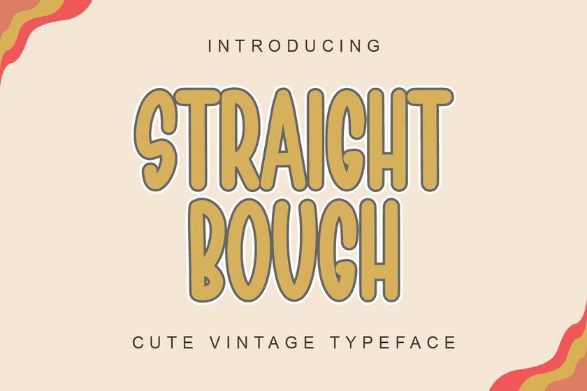 Straight Bough Font sample