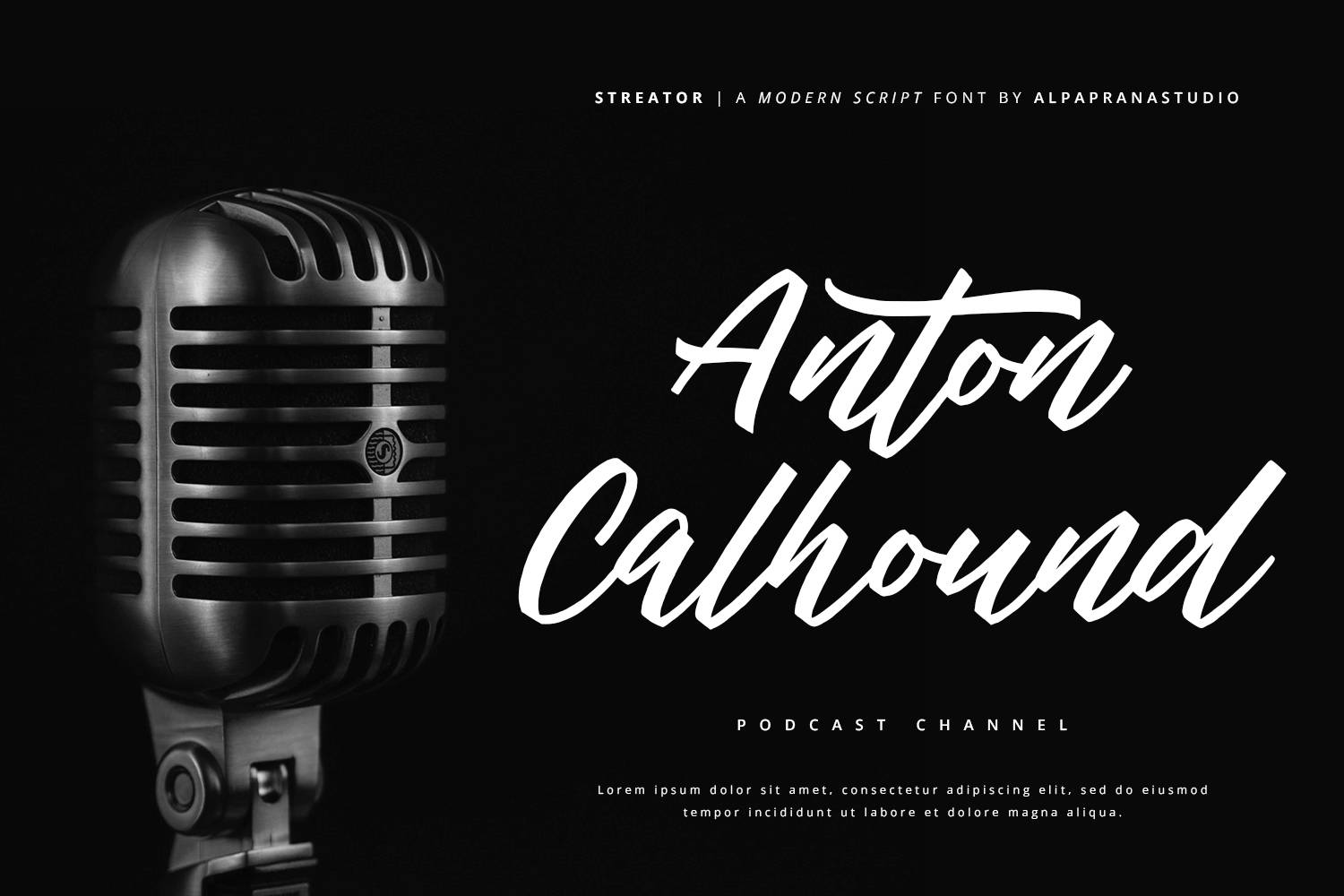 Streator Font sample