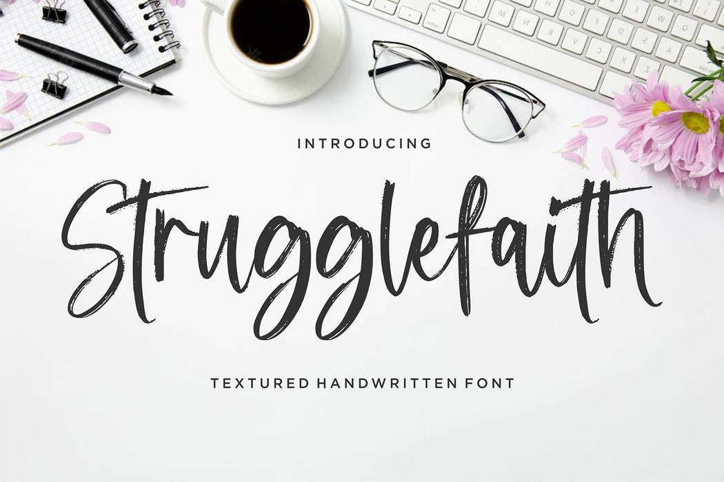 Strugglefaith Font sample