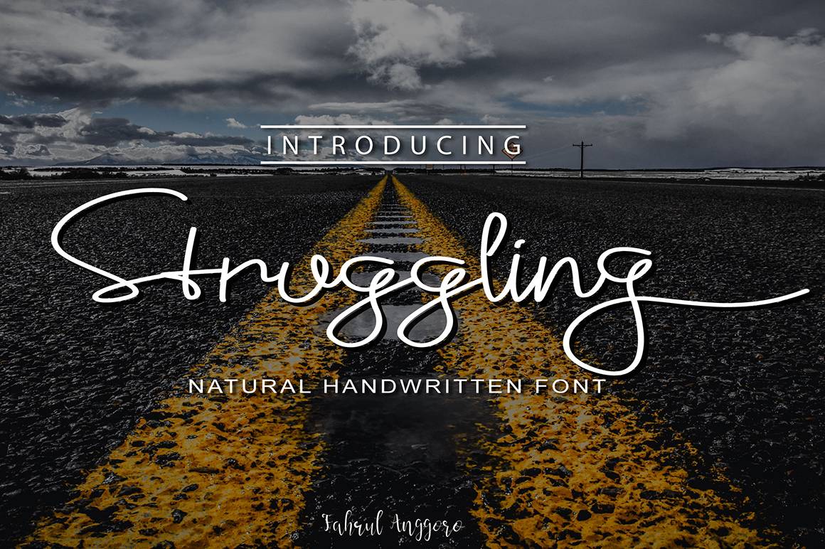 Struggling Font sample