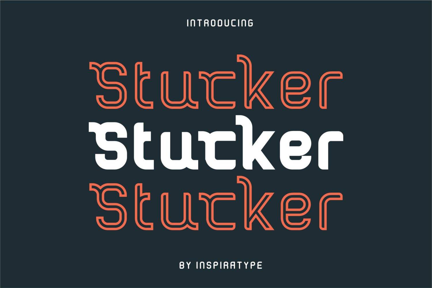 Stucker Font sample