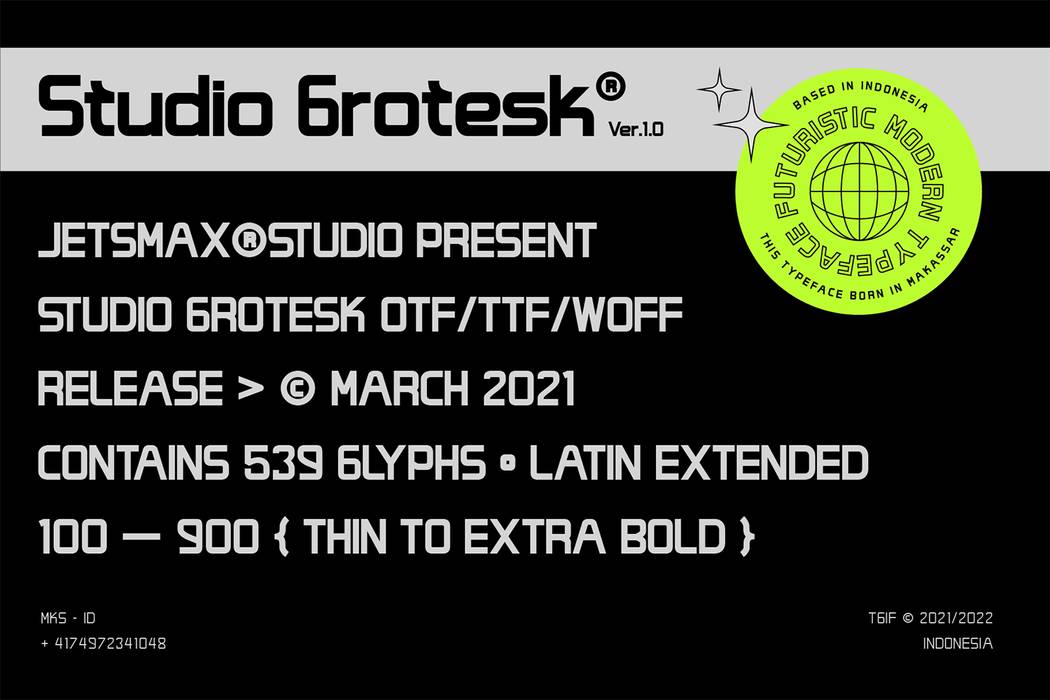 Studio Grotesk Font sample