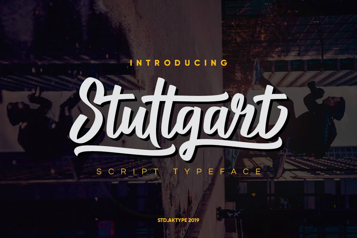 Stuttgart Script Font sample