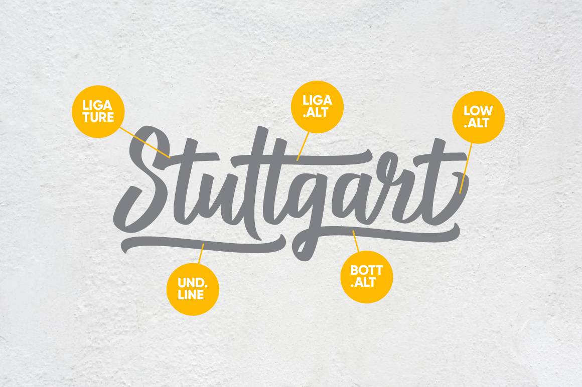 Stuttgart Script Font sample