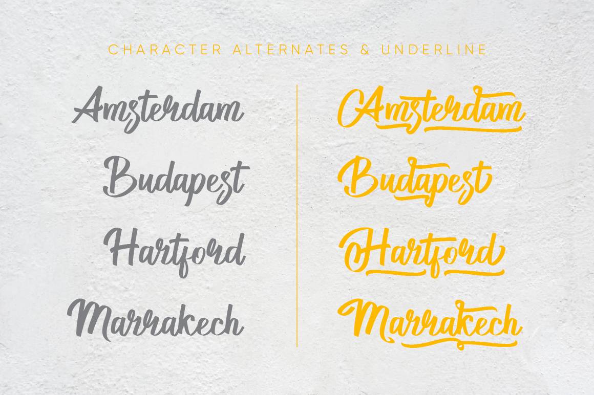 Stuttgart Script Font sample