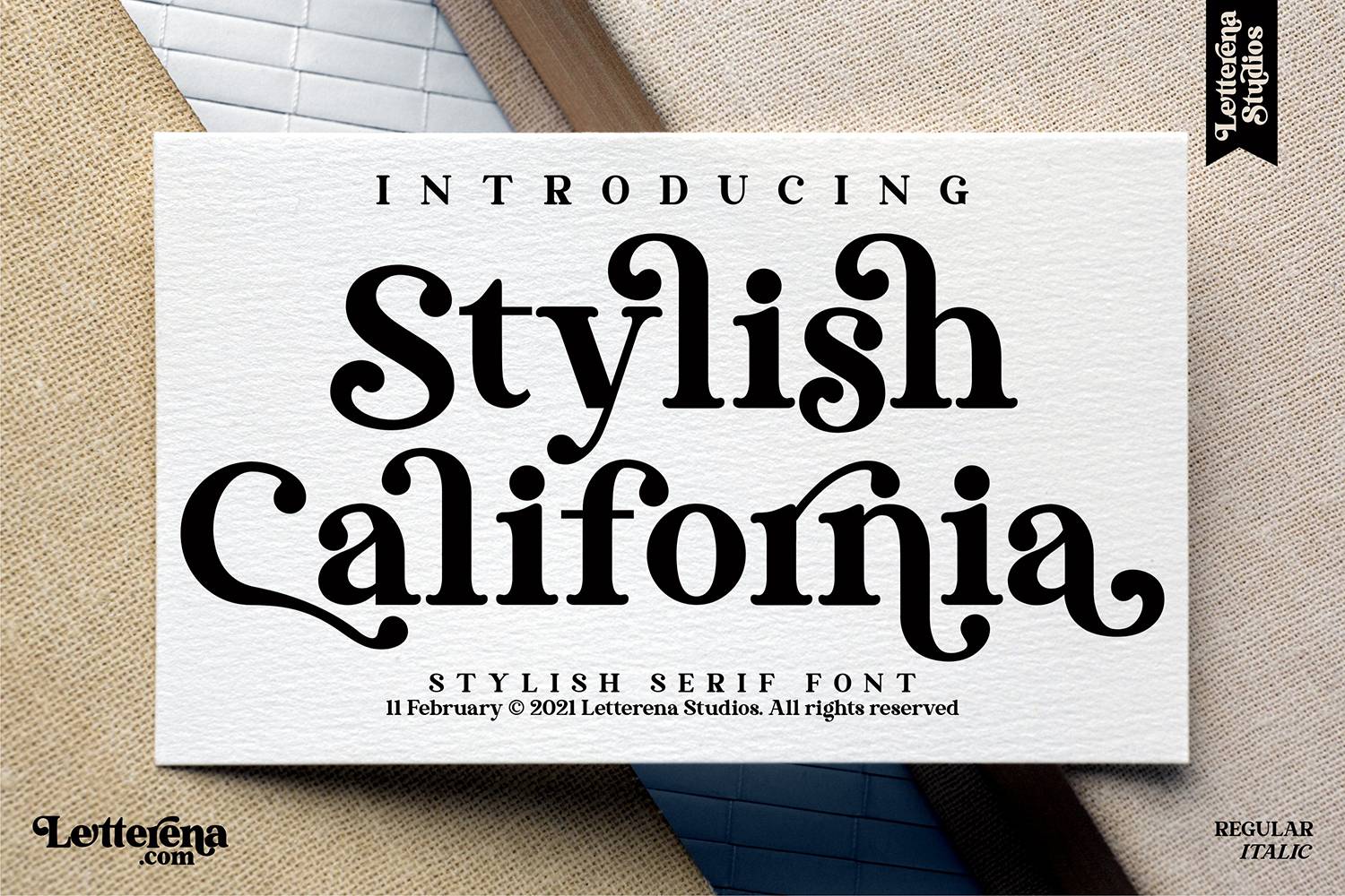 Stylish California Font sample