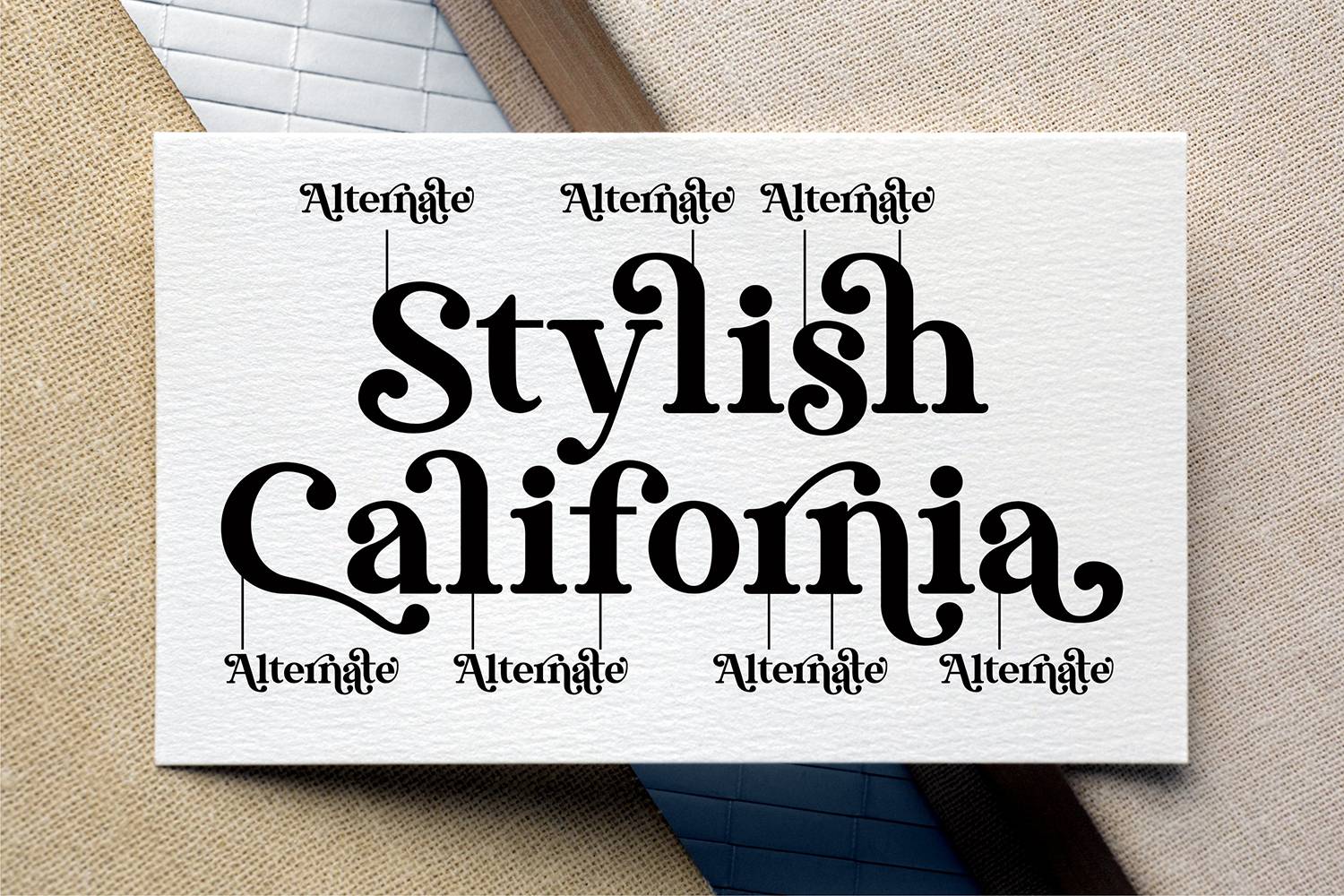 Stylish California Font sample