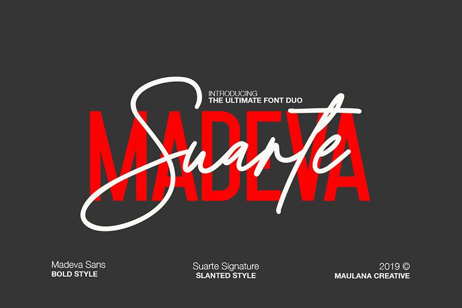 Suarte Signature Font Demo sample
