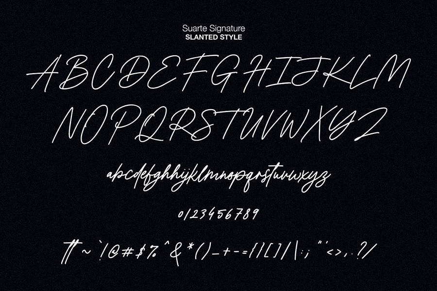 Suarte Signature Font Demo sample