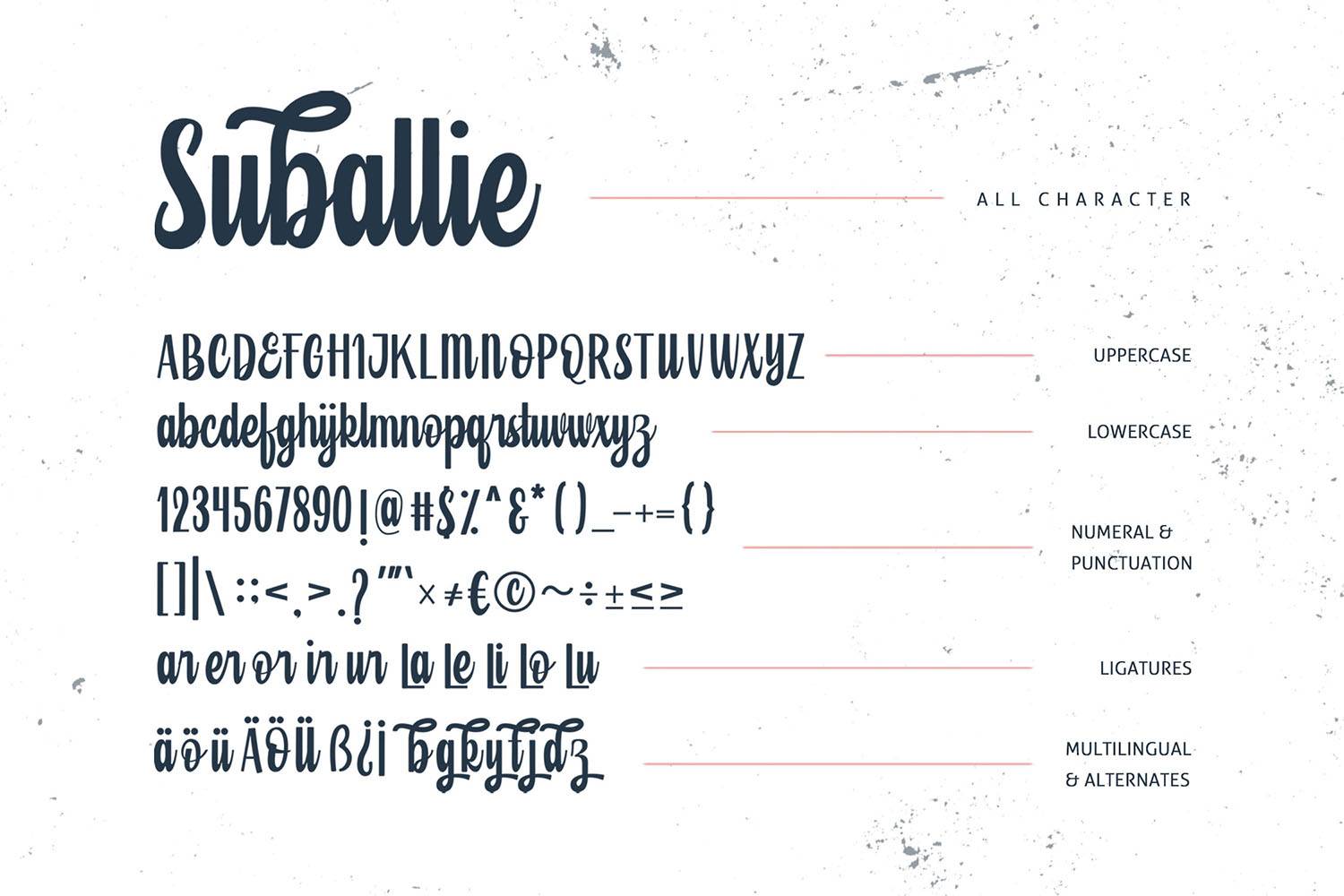 Suballie Font sample