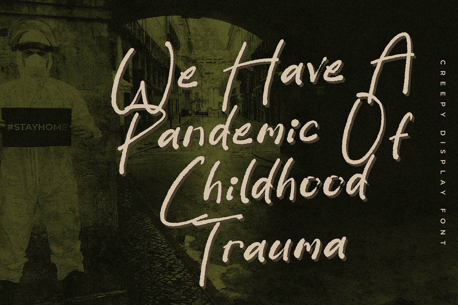 Suffering Pandemic Font sample