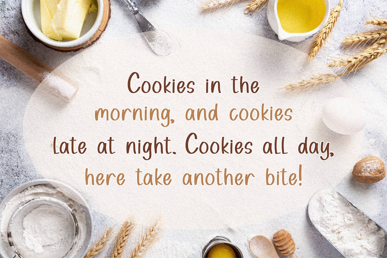 Sugar Cookie Font sample