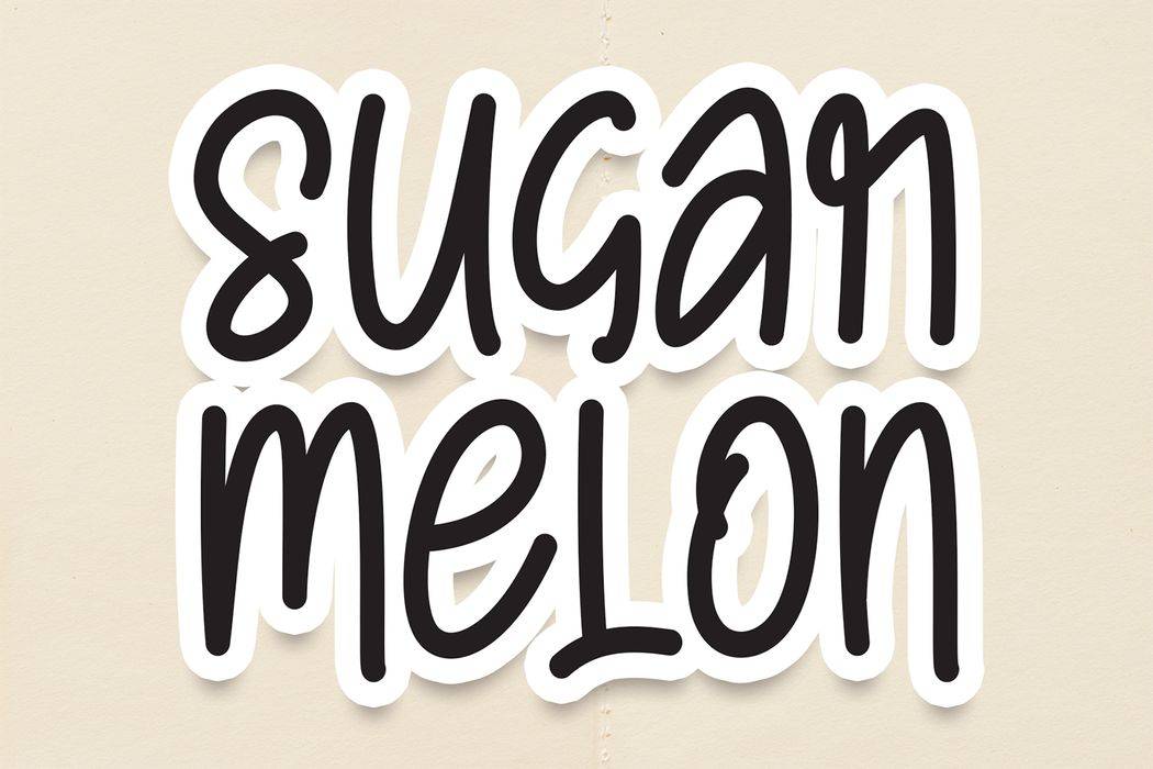 Sugar Melon Font sample