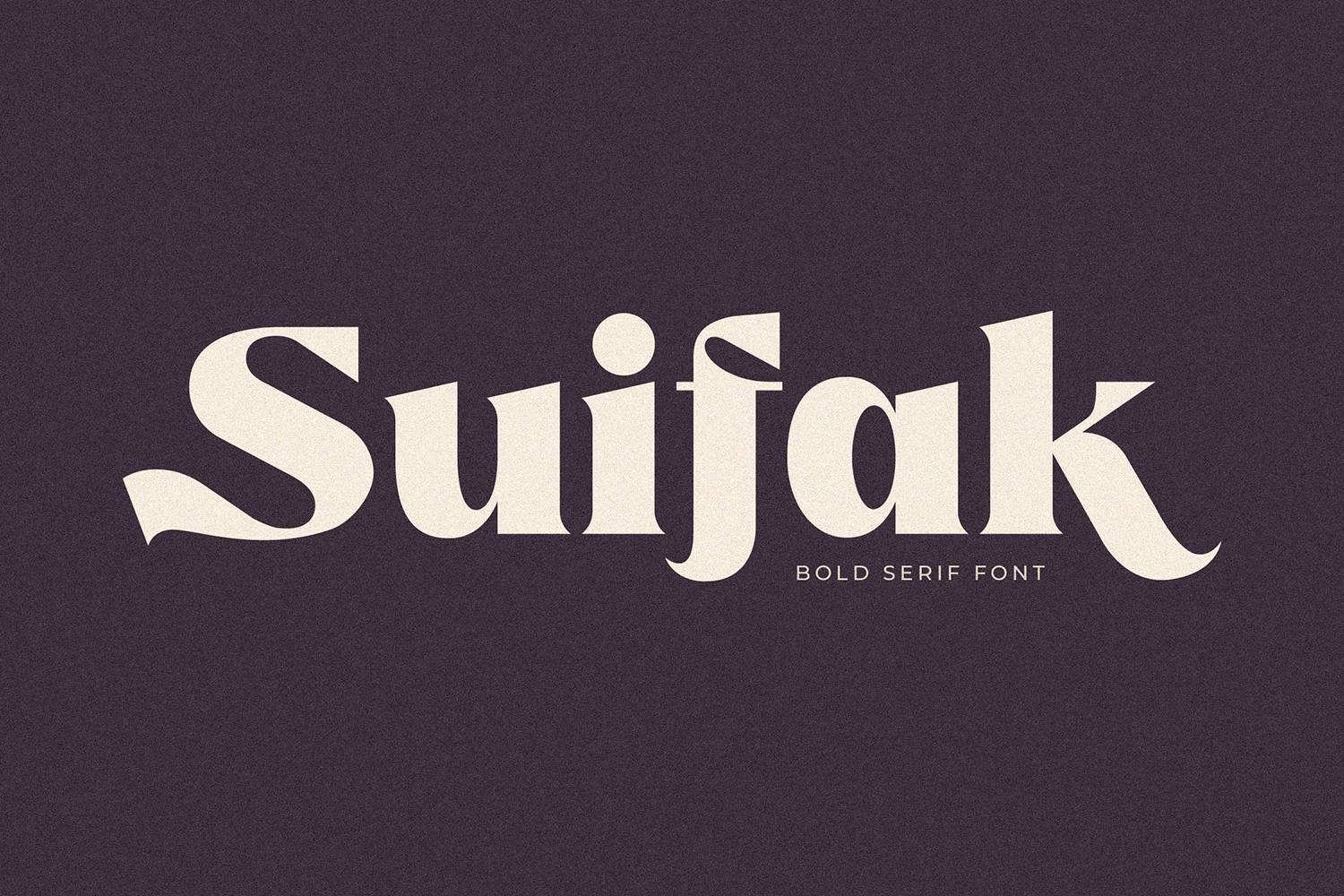 Suifak Font sample