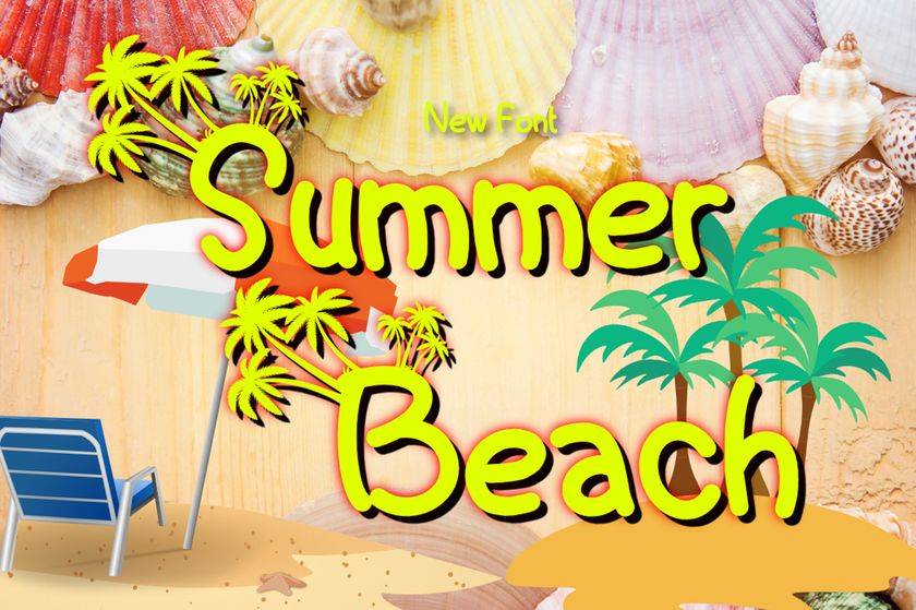 Summer Beach Font sample
