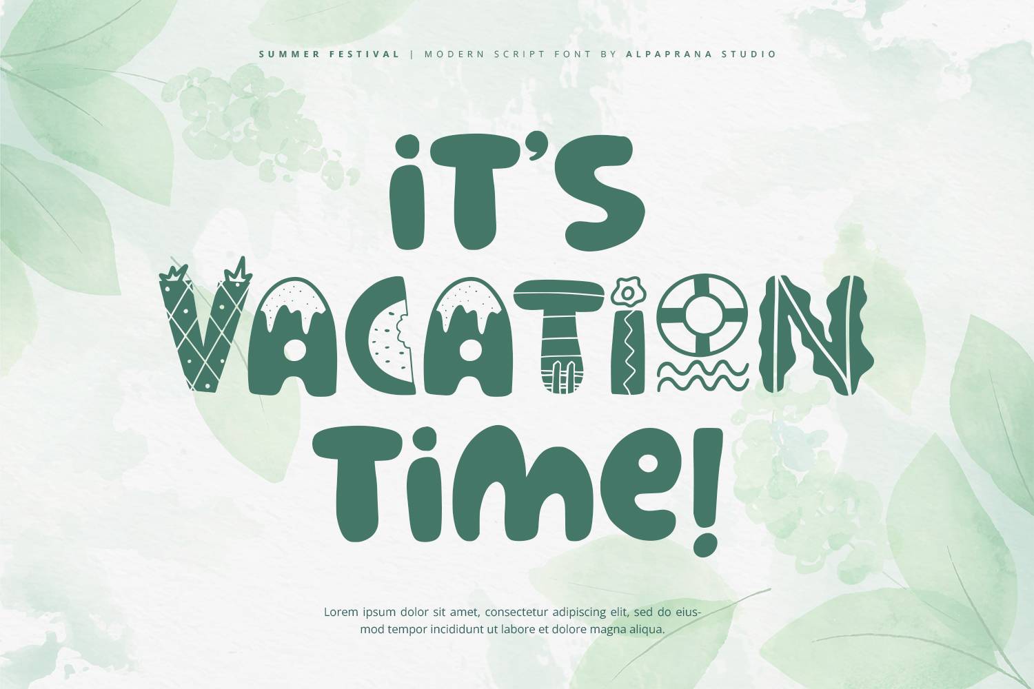 Summer Festival Font sample