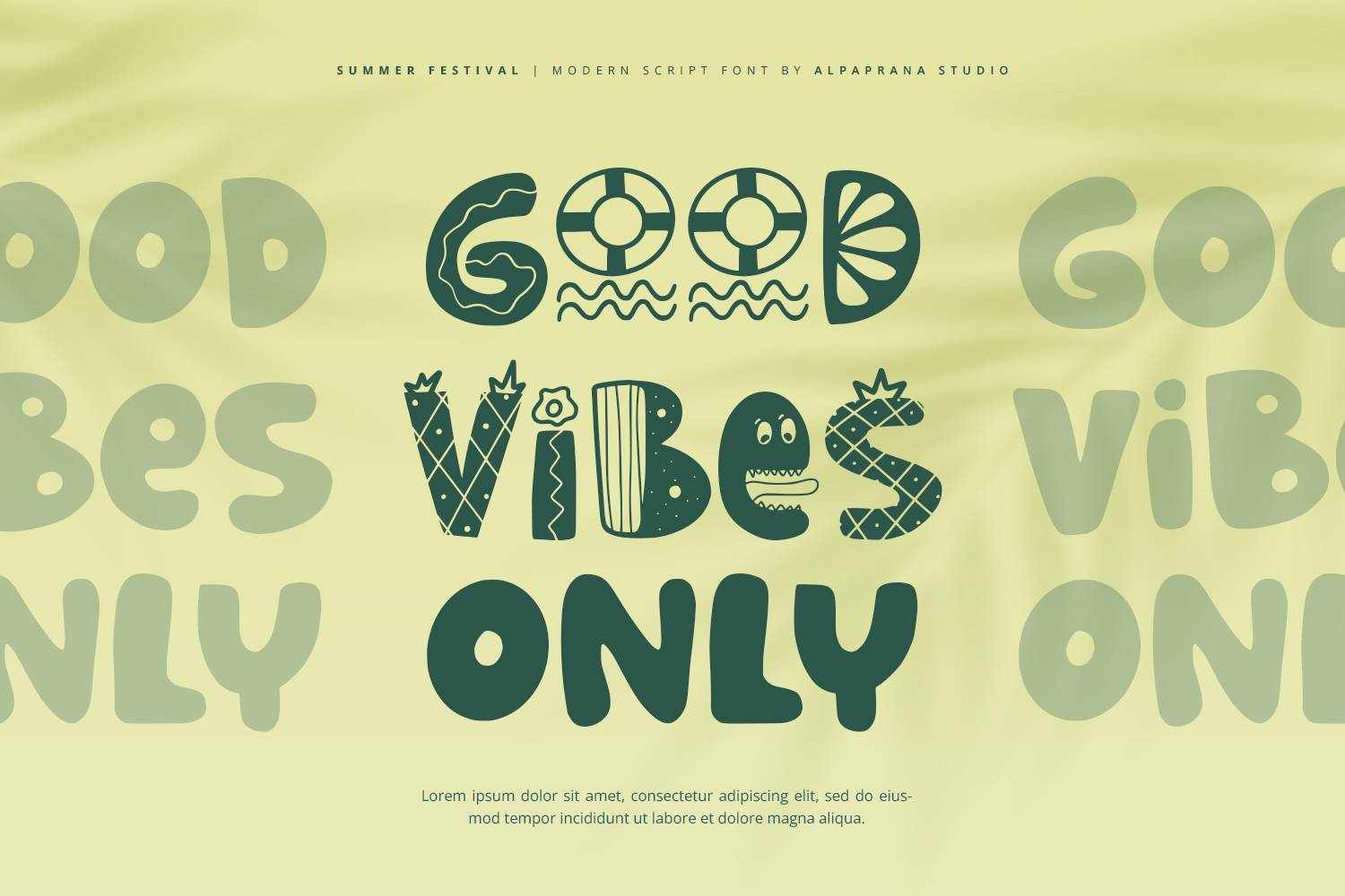 Summer Festival Font sample