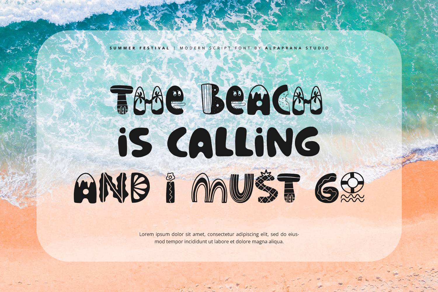 Summer Festival Font sample