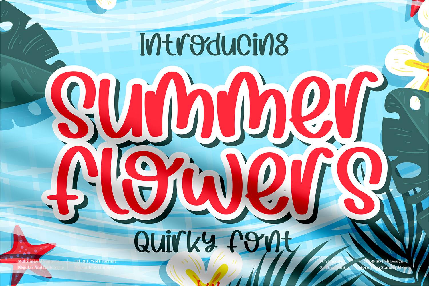 Summer Flowers Font sample