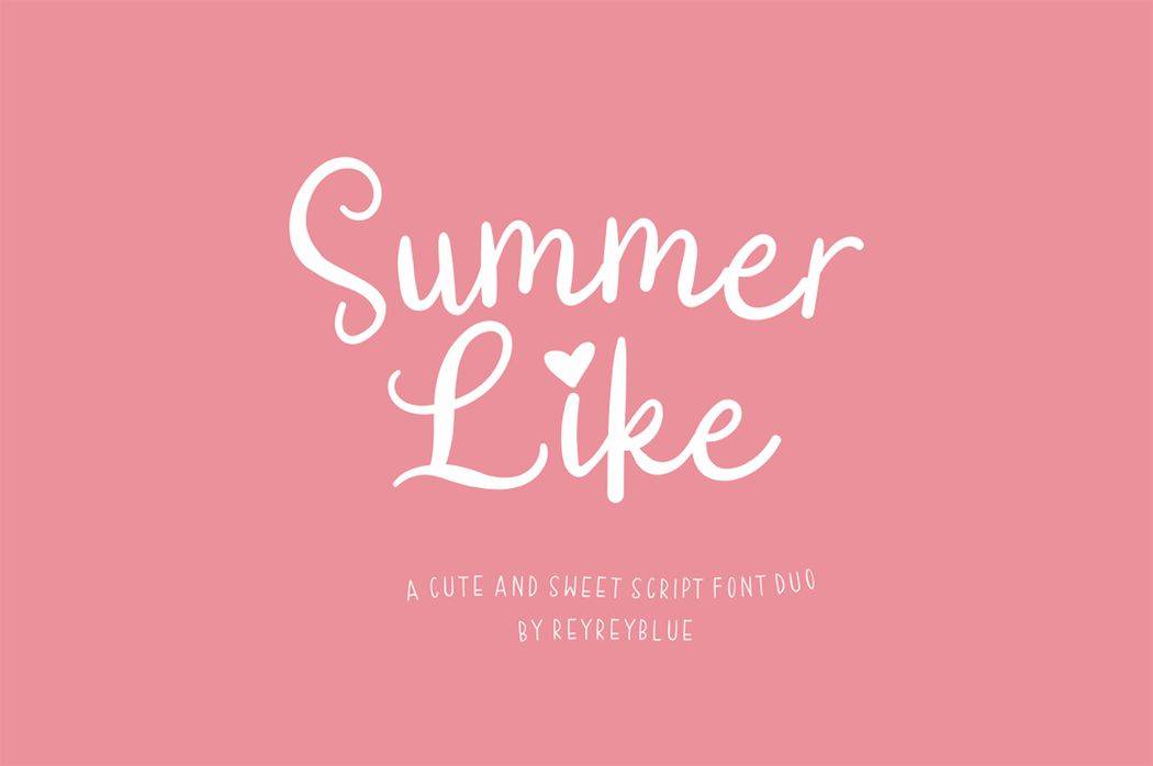 Summer Like Font Duo sample