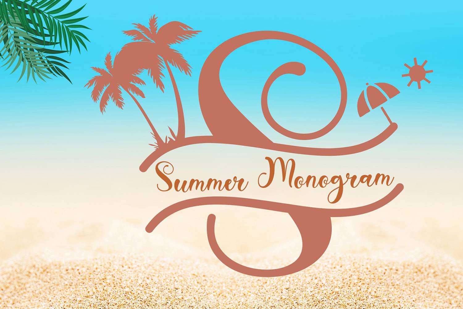 Summer Monogram Font sample