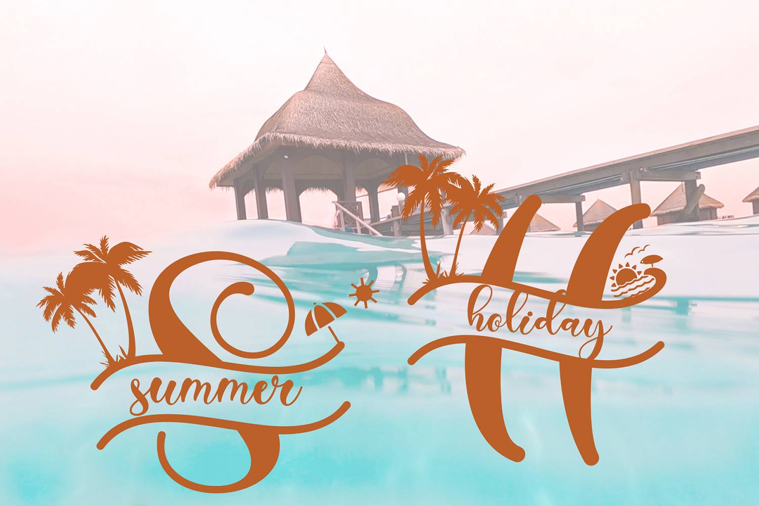 Summer Monogram Font sample