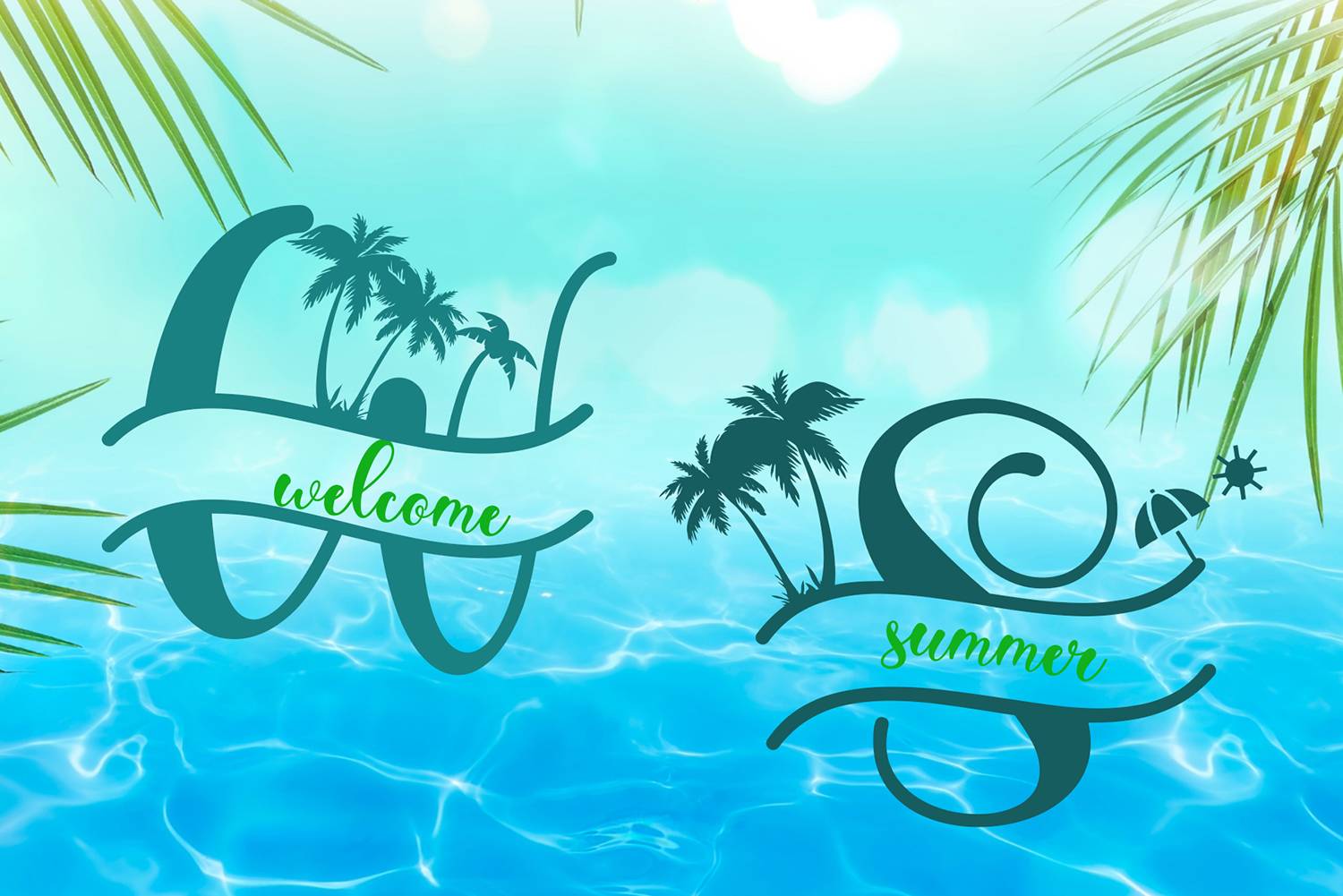 Summer Monogram Font sample