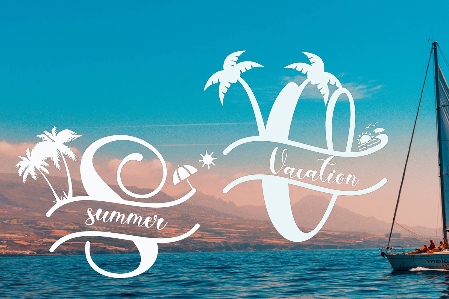 Summer Monogram Font sample