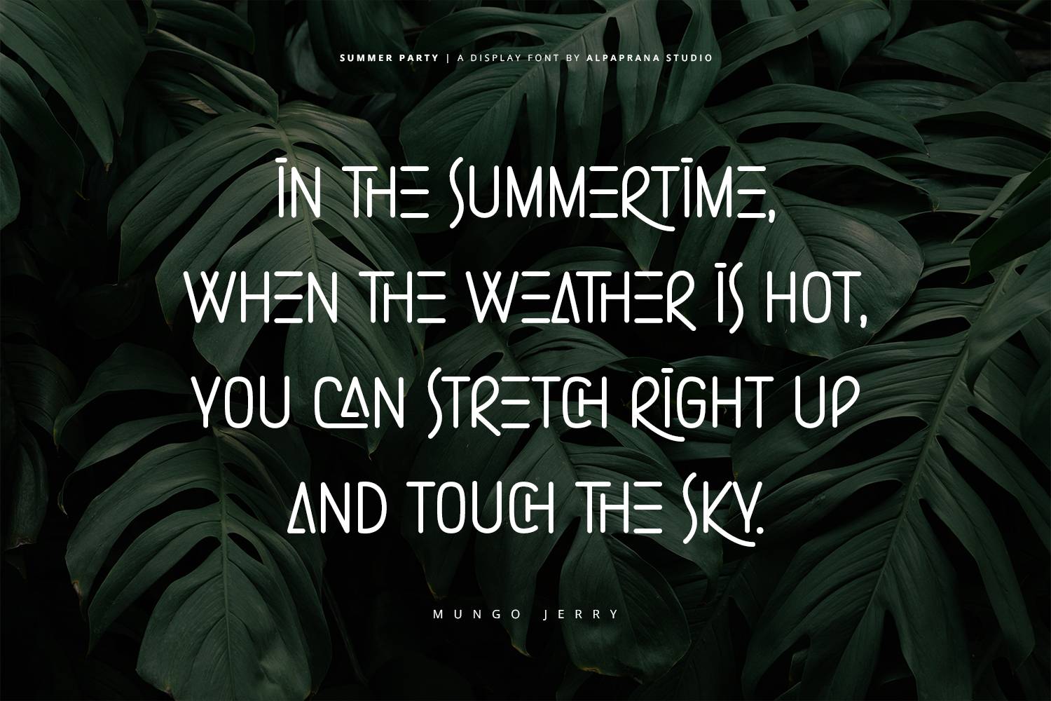 Summer Party Font sample
