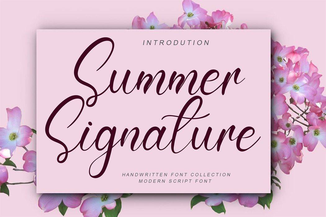 Summer Signature Font sample